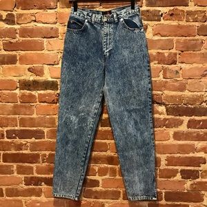 Sasson Acid Wash Jeans Ankle Zipper 12 Vintage